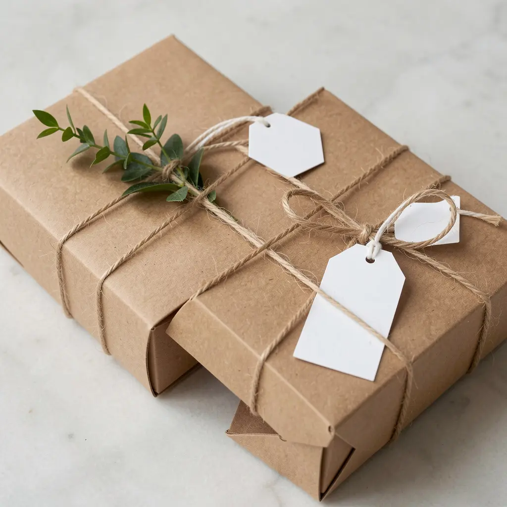 Elegant corporate gift packages with professional wrapping